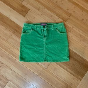 Vineyard Vines Green Corduroy Skirt